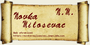 Novka Miloševac vizit kartica